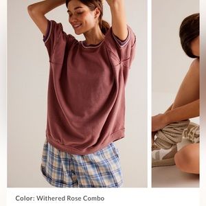 Free People, Its official pullover -oversized short sleeve sweatshirt M